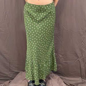 Sundance Green Floral Long Skirt